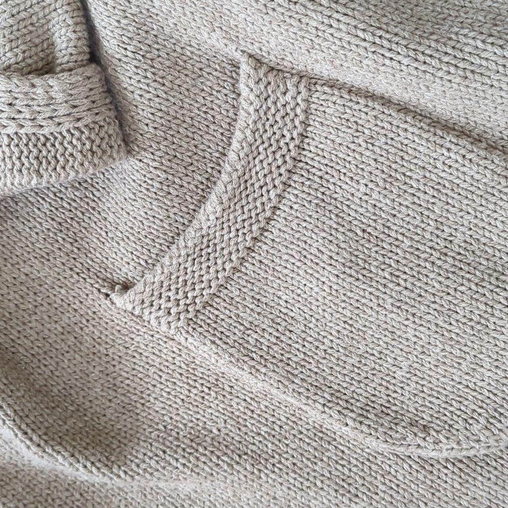 J. CREW I Oversized Tan Cotton & Wool Blend Open-Front Long Cardigan Sweater, XS - Picture 11 of 13